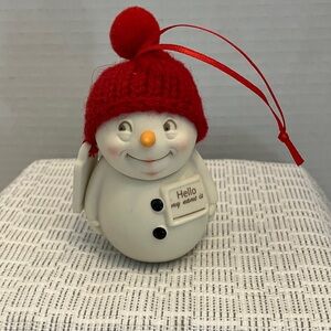 Department 56 Snowpinions ornament Hello my name is and tag that says”who cares